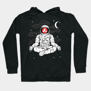 Astronaut Yoga Avalanche AVAX Coin To The Moon Crypto Token Cryptocurrency Blockchain Wallet Birthday Gift For Men Women Kids Hoodie